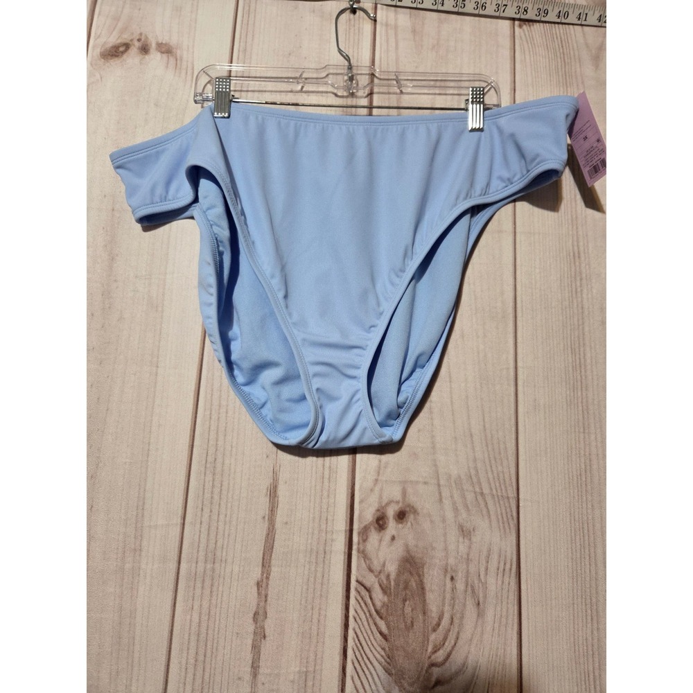 Wild Fable Womens Light Blue Mid Rise High Leg Cheeky Bikini Bottom 3X NWT